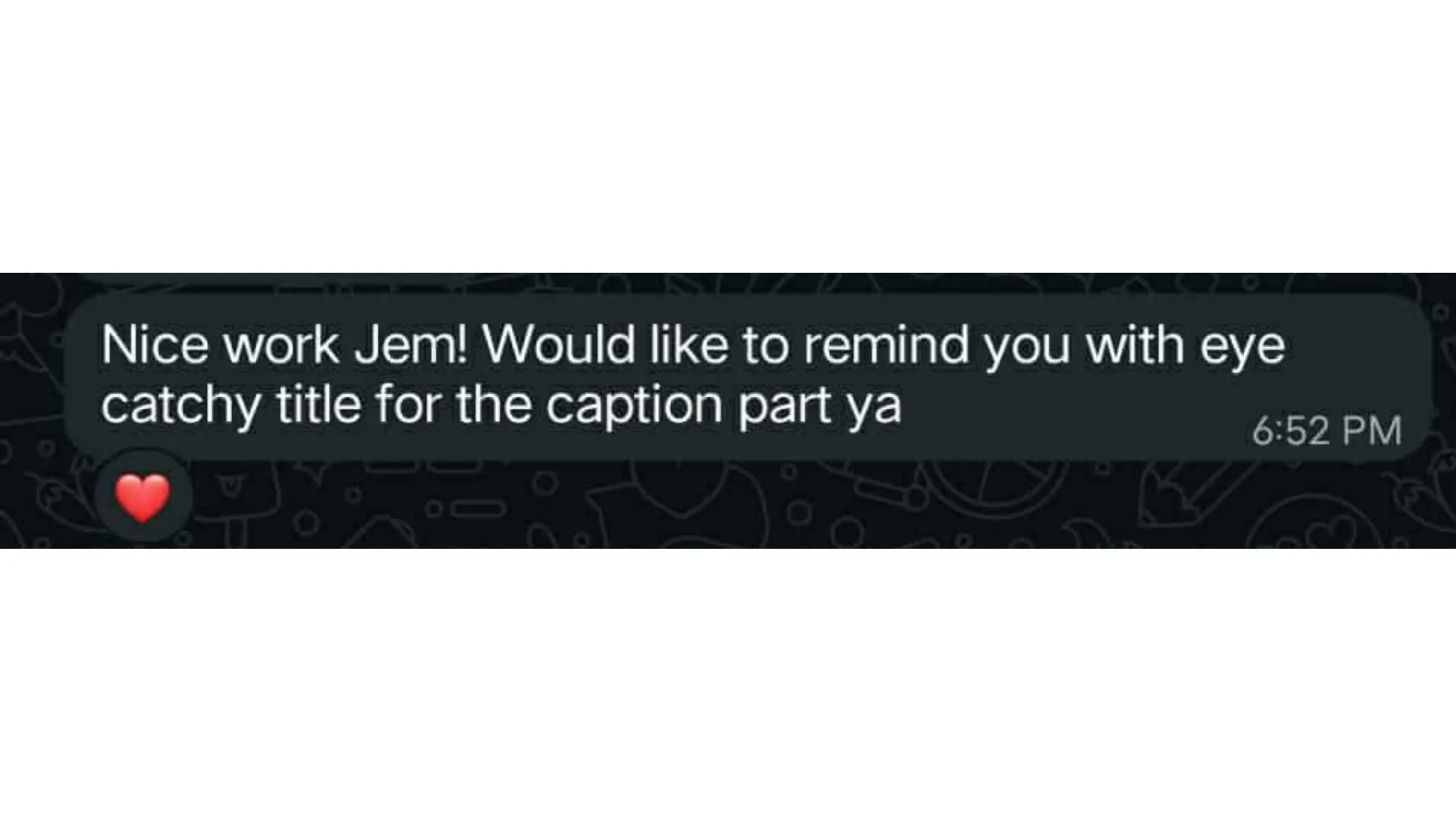 Client Testimonial Feedback Screenshot